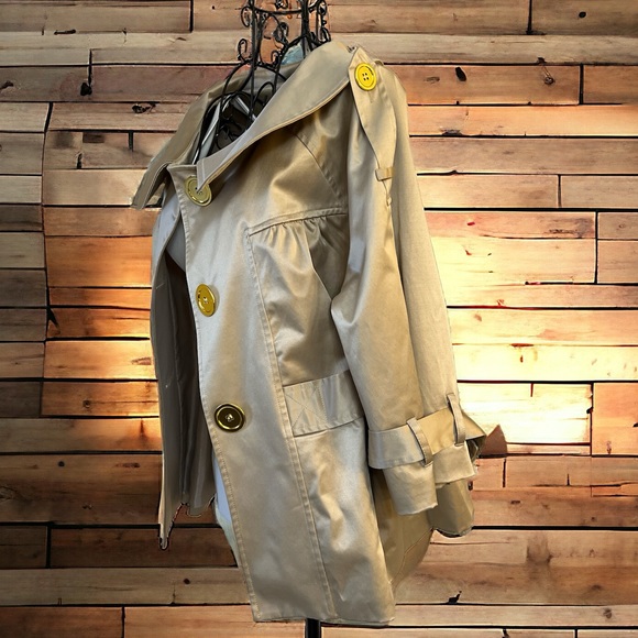 Chaus Beige Washable Beige Sateen Jacket Size 8 - Picture 2 of 3